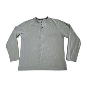 Public Rec Go To Henley Shirt Mens Large Slim Green Performance Stretch